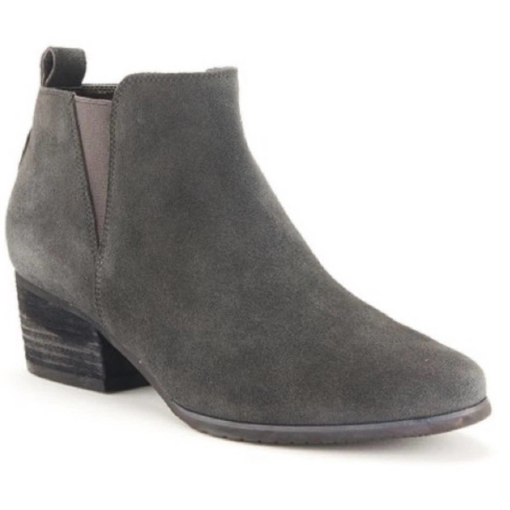 Blondo Ida Waterproof Suede Grey Gray Ankle Boots Booties, Size 6